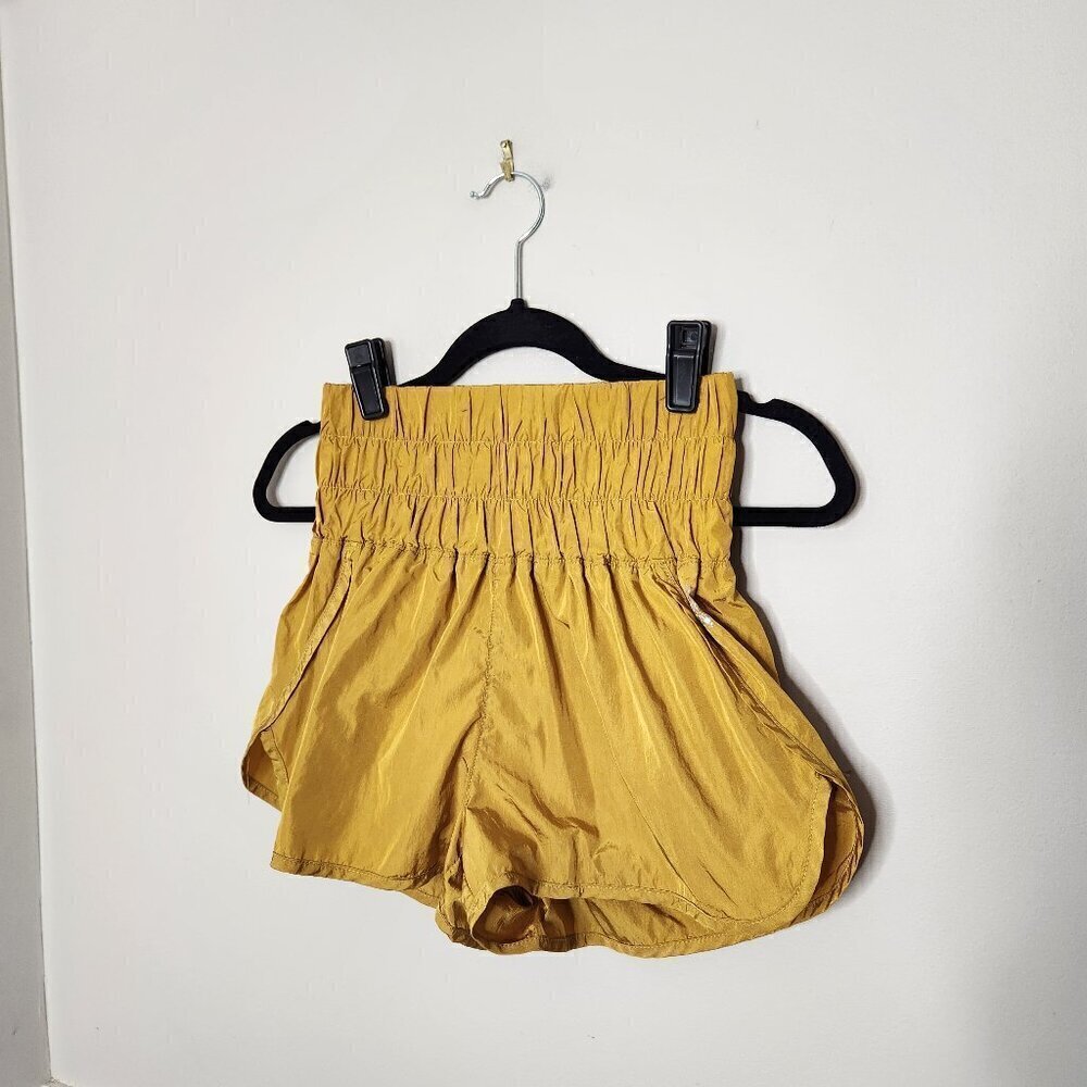 FREE PEOPLE Yellow Blue The Way Home Athletic Shorts